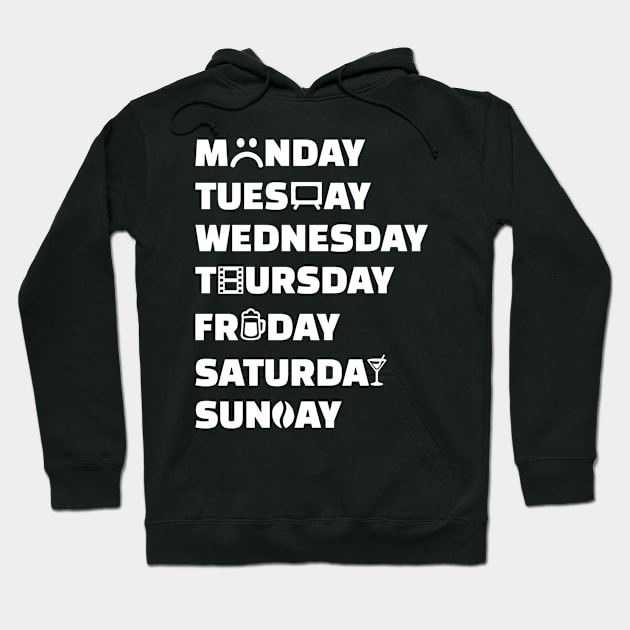 Weekday activities Hoodie by Designzz